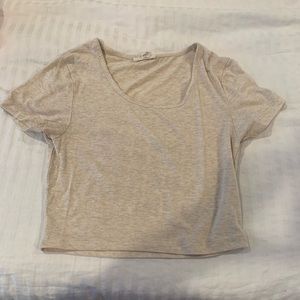 Beige Crop Top
